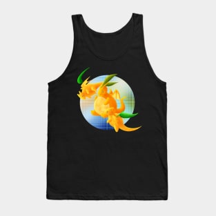 Kawaii Tangerines Dragons - With Background Tank Top